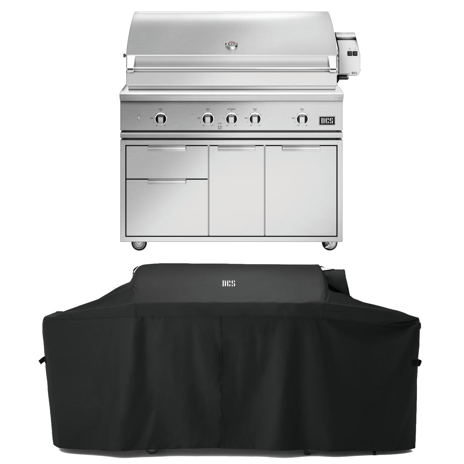 DCS Series 9 48Inch Propane Gas Grill W/ Rotisserie, Cart, & Grill