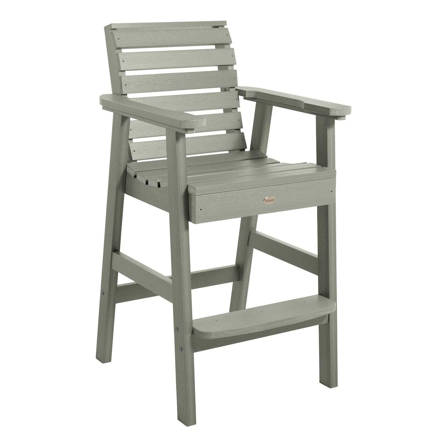 Elm Pointe Polyresin Bar Stool in Eucalyptus By Lakeview Outdoor Designs - White Background thumbnail