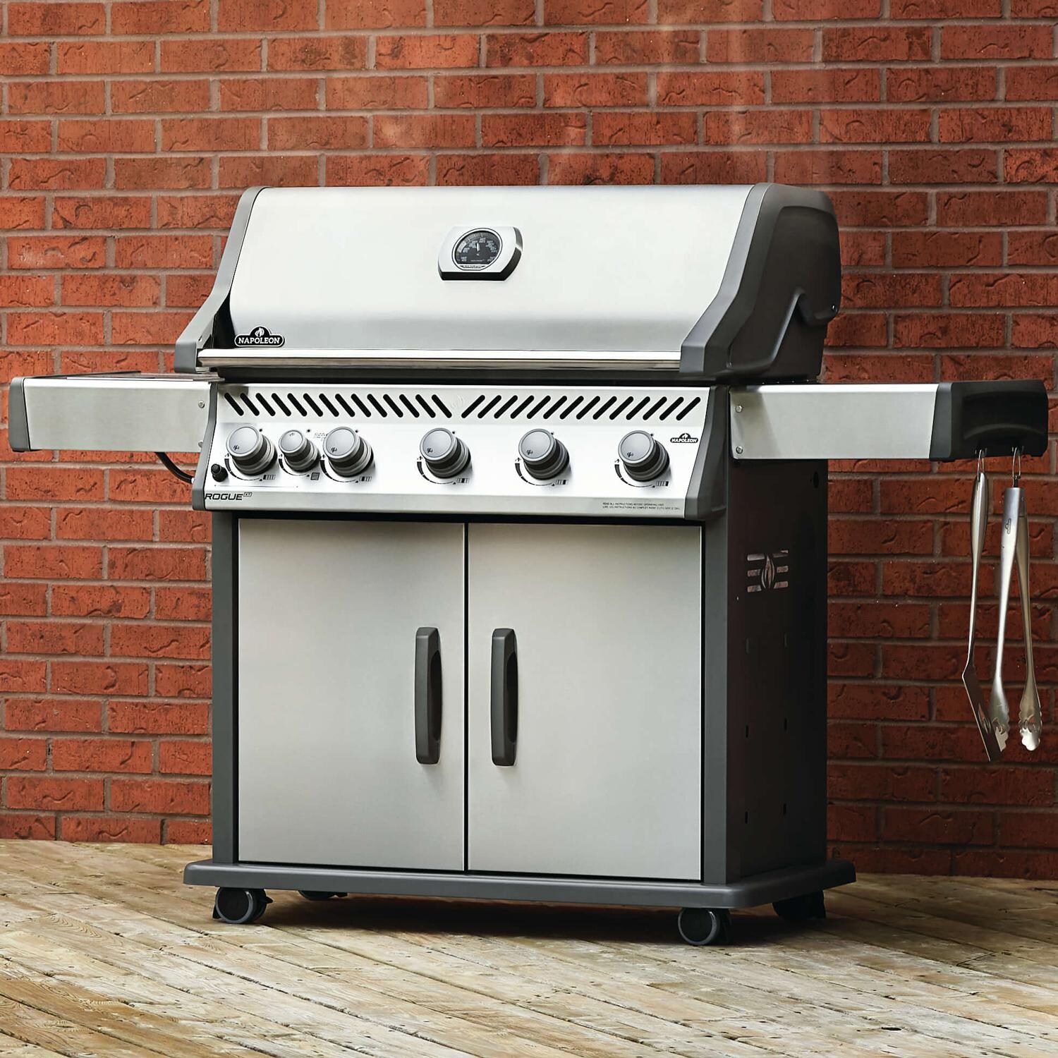Napoleon RXT625SIBPSS-1 Rogue XT 625 SIB Propane Gas Grill with Infrared Side Burner - Stainless Steel - Lifestyle View thumbnail