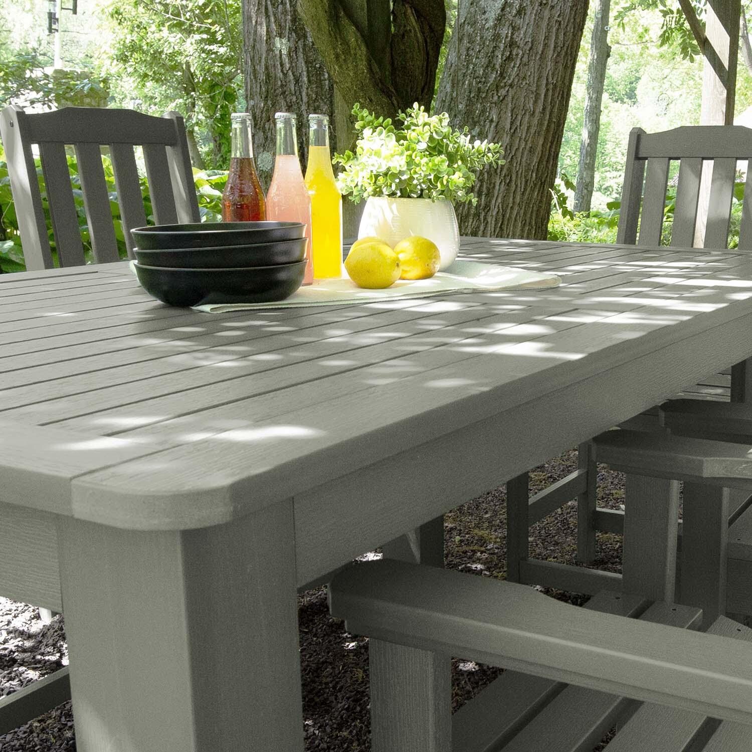 Hart Lane 7 Pc Rectangular Counter Height Dining Set in Eucalyptus By Lakeview Outdoor Designs- Detail thumbnail