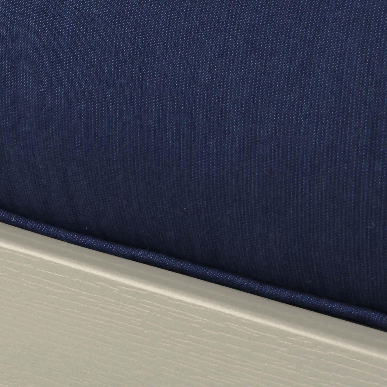 Blushing Bay Recycled Plastic Ottoman in Spectrum Indigo/Whitewash by Lakeview Outdoor Designs - Cushion - Detail thumbnail