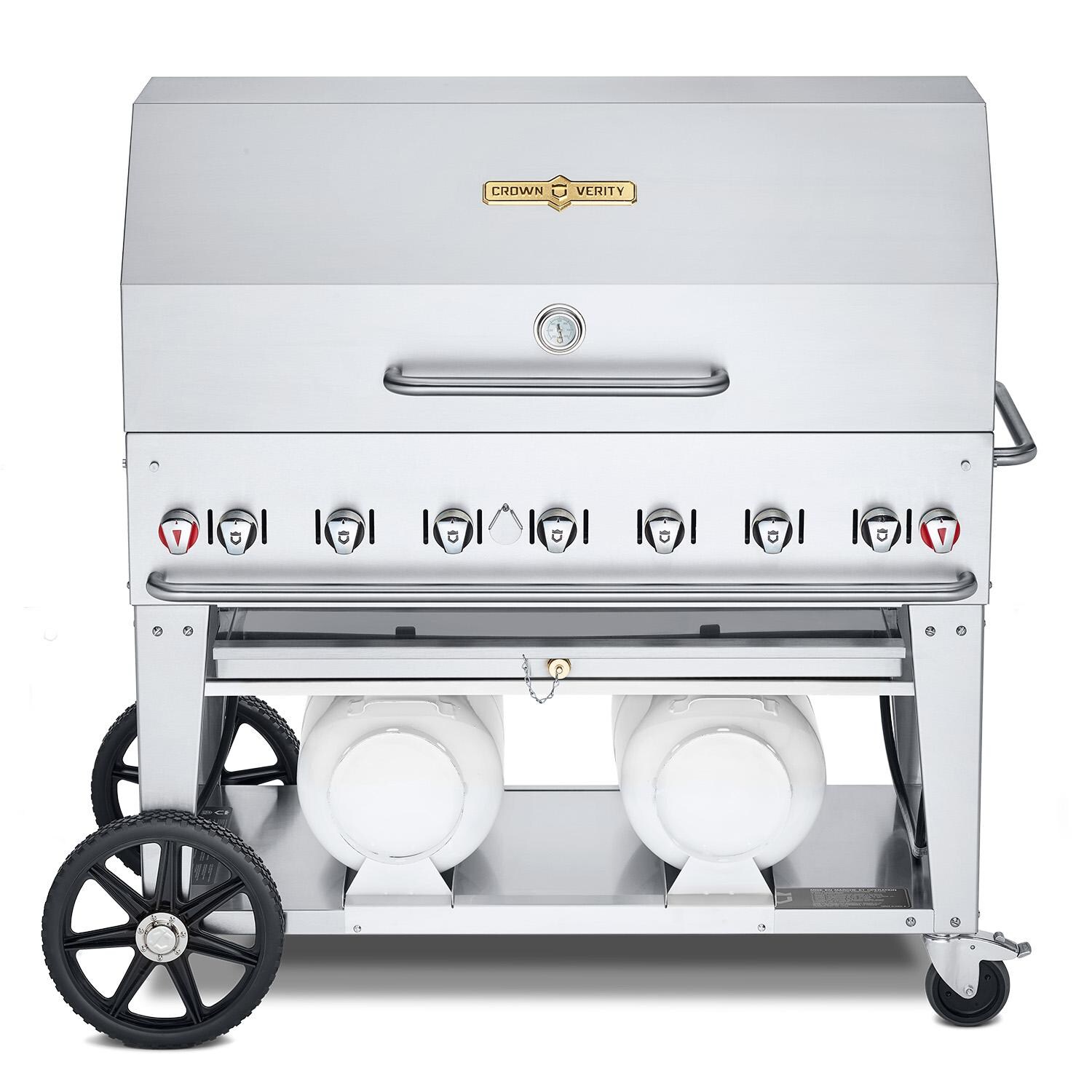 Crown Verity 48-Inch Club Series Grill Dome Package W/Horizontal Tanks - CV-CCB-48RDP