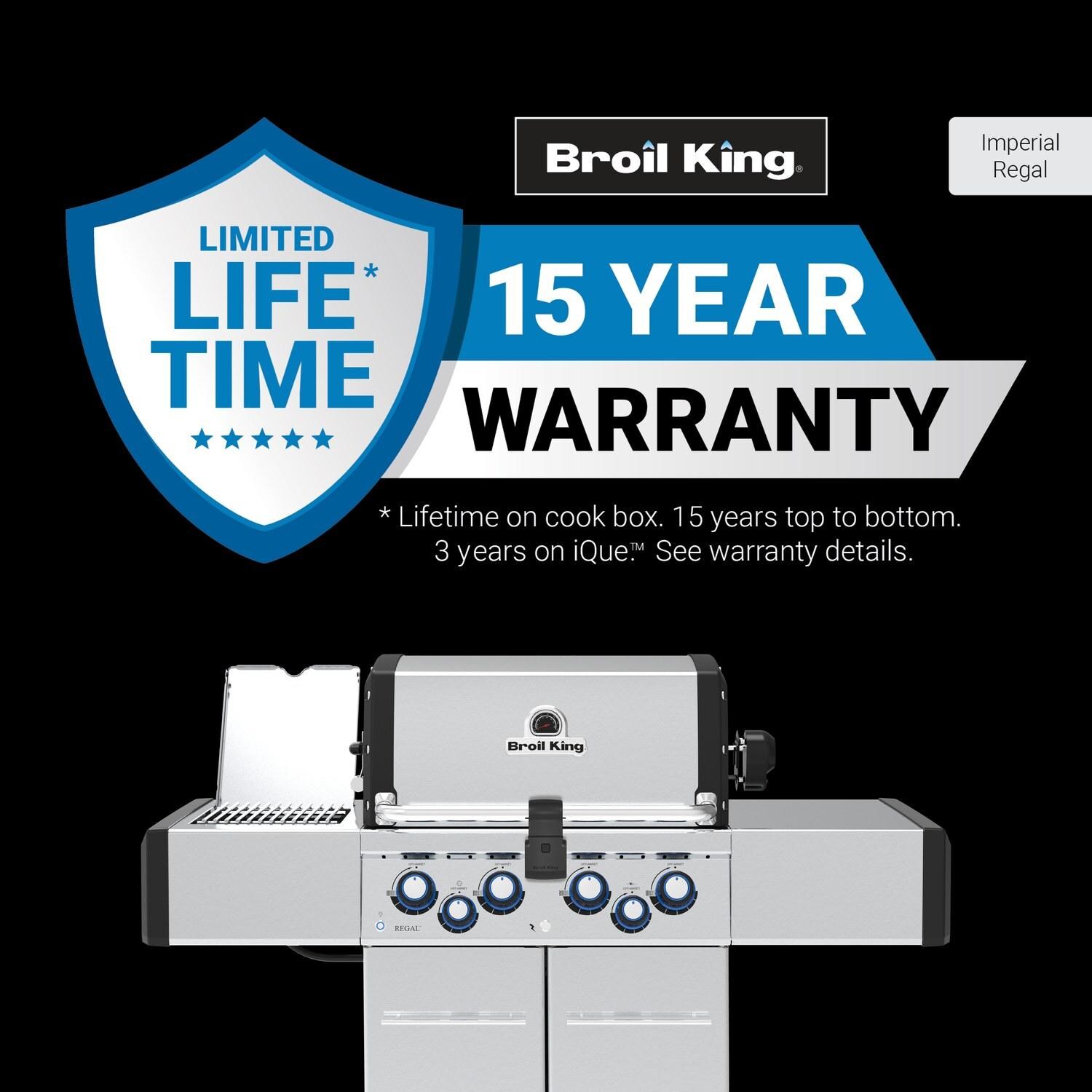 Broil King 956947 Regal S 490 PRO IR 4-Burner Natural Gas Grill With Rotisserie & Infrared Side Burner - Stainless Steel - 15 Year Warranty - Detail thumbnail