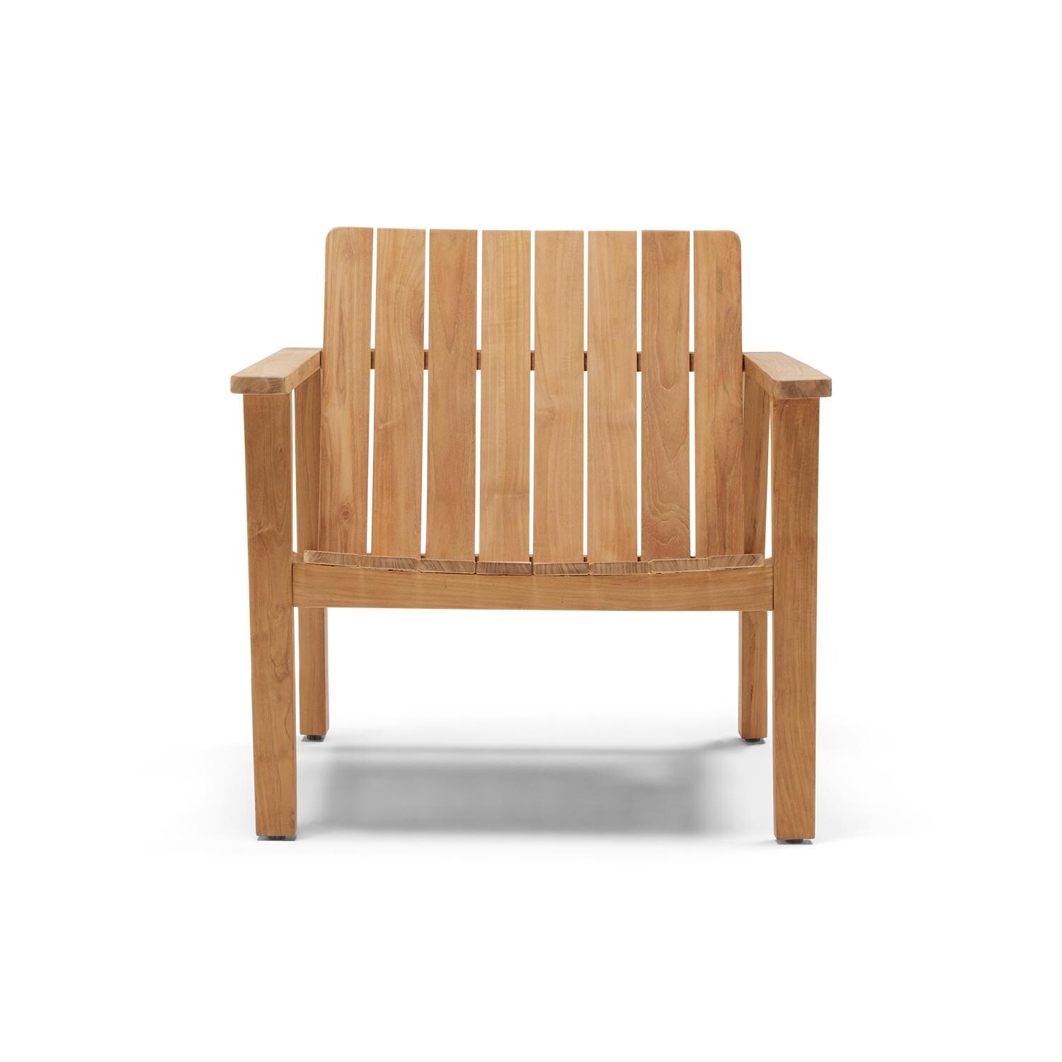 Neighbor LOW-CHAIR1-TEAK Teak Adirondack Low Chair - Front View thumbnail