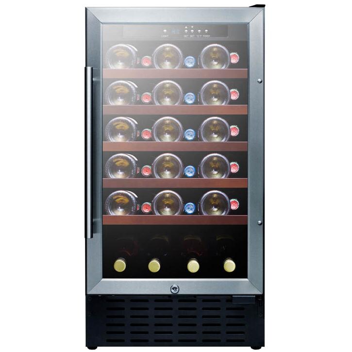 Summit 34 Bottle Commercial Wine Cellar / Cooler - Stainless Steel - Full thumbnail
