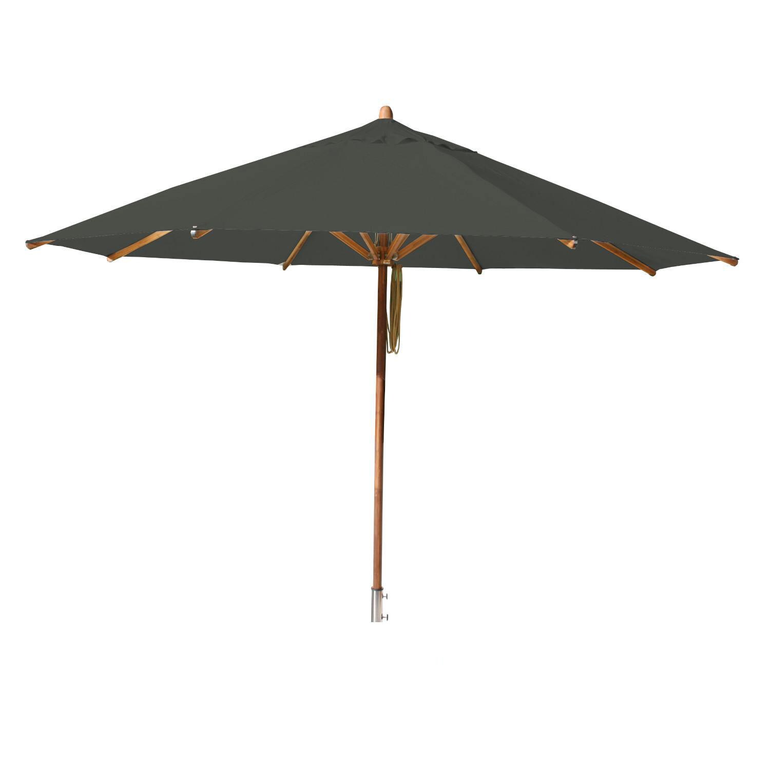 Bambrella Levante 13 Ft. Round Market Umbrella - Grey Canopy