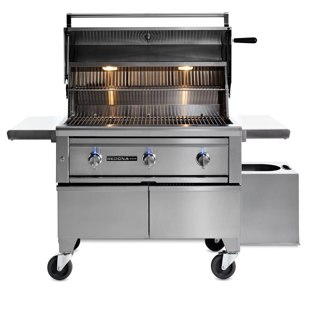 Lynx L601ADA-NG Sedona ADA 36 Inch Natural Gas Grill w/ One ProSear Burner - Grill Open - White Background thumbnail