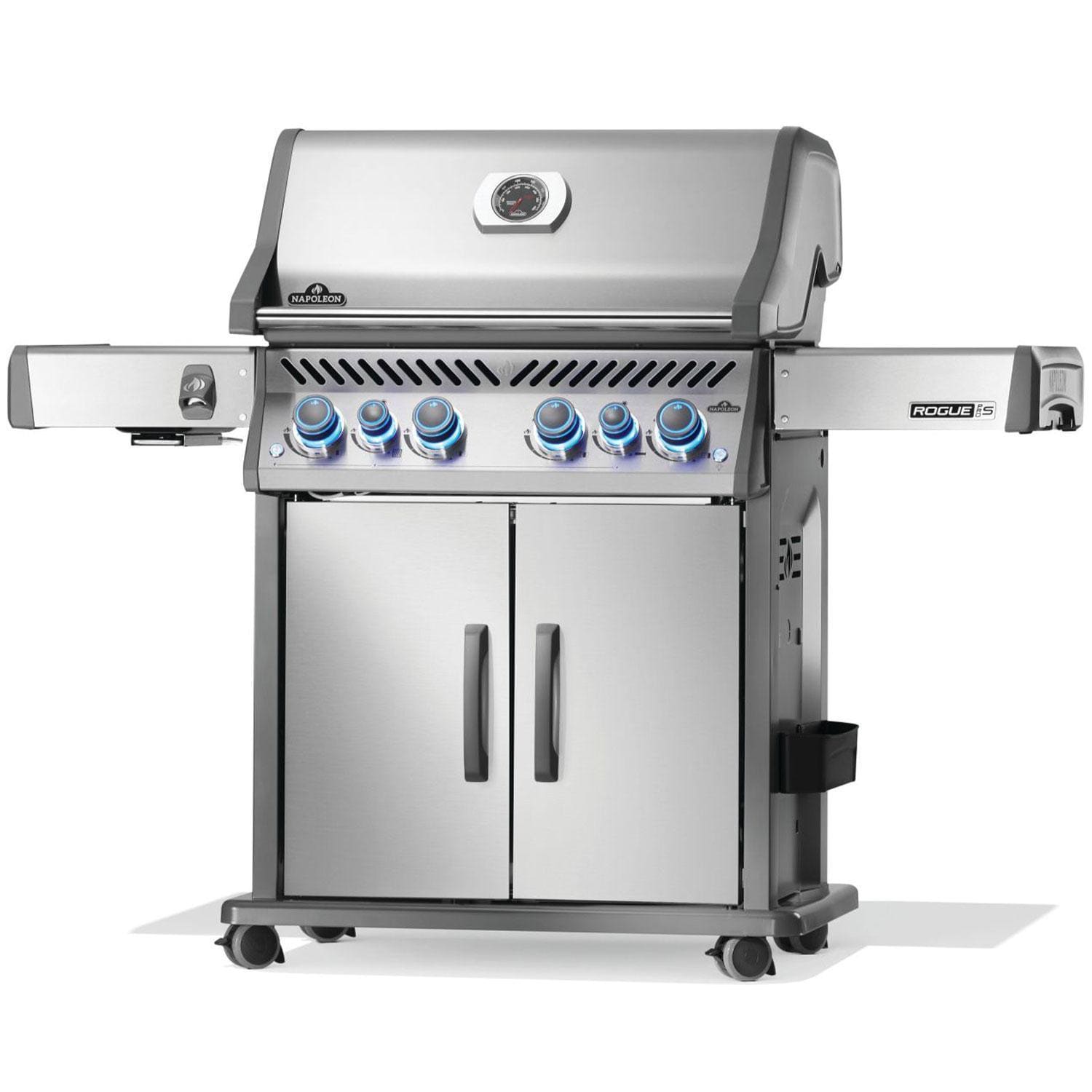 Napoleon RPS525RSIBNSS-2 Rogue PRO-S 525 Propane Gas Grill w/ Infrared Side & Rear Burner - Stainless Steel - Left Angle - White Background thumbnail