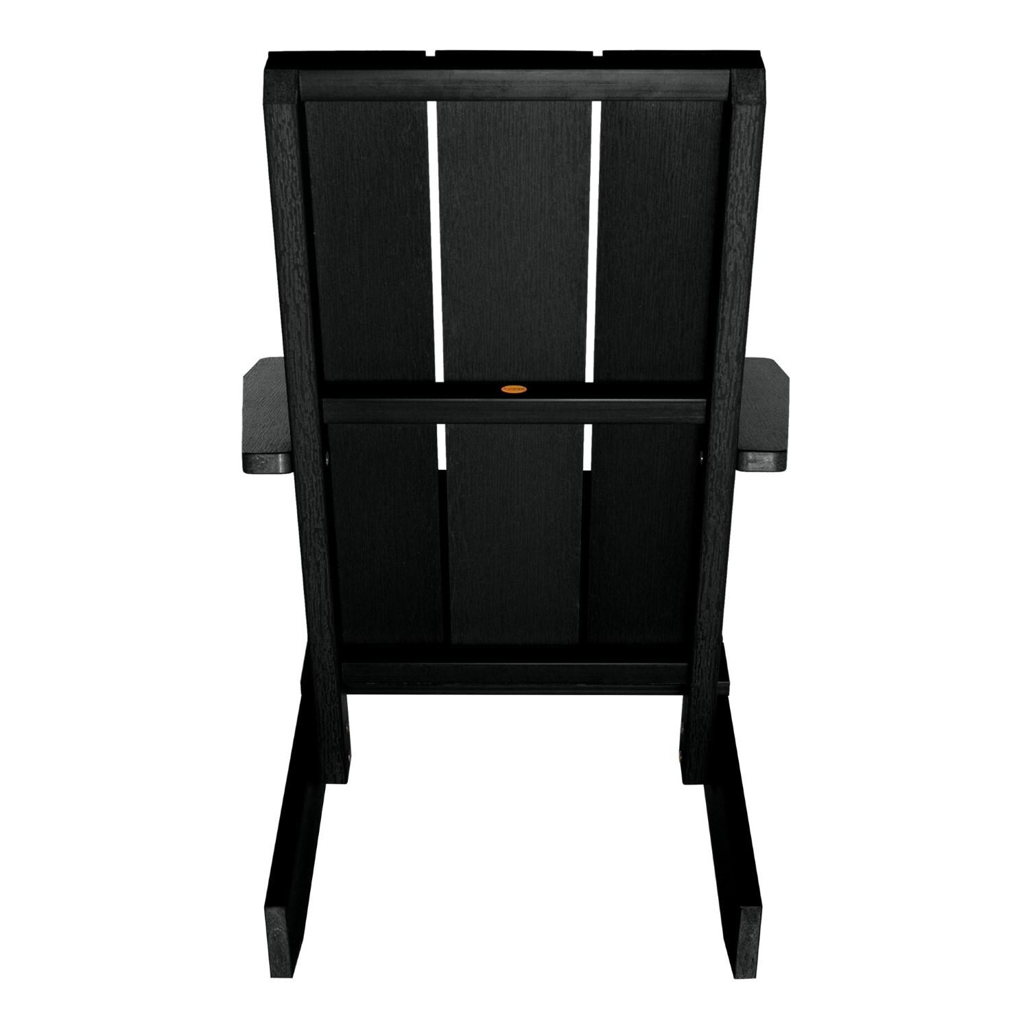 Lakeview Classical Cove Modern Adirondack Chair - Black - Back thumbnail