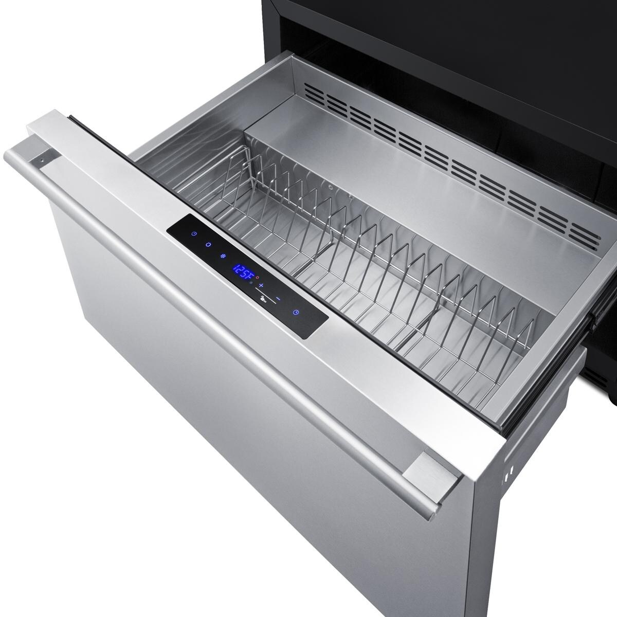 Summit SPHC30 30 Inch 2.4 Cu. Ft. Convertible Drawer Refrigerator/Warming Cabinet - Plate Rack - Detail thumbnail