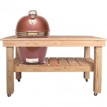Grill Dome Infinity Series Large Kamado Grill On Cypress Table - Copper image