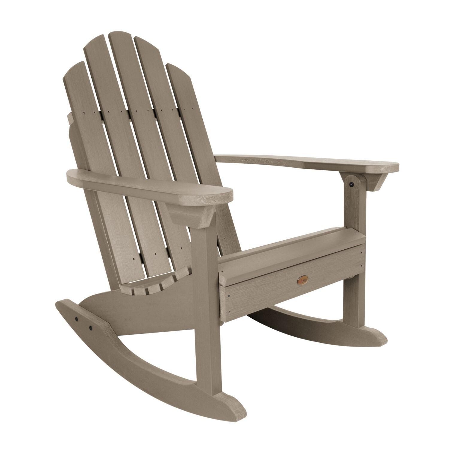 Lakeview Paradise Key Adirondack Rocking Chair - Woodland Brown - On White thumbnail