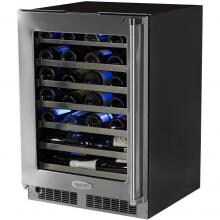 Marvel Professional 48 Bottle Left Hinge Single Zone High Efficiency Wine Cellar - Stainless Steel - MP24WSG5LS image