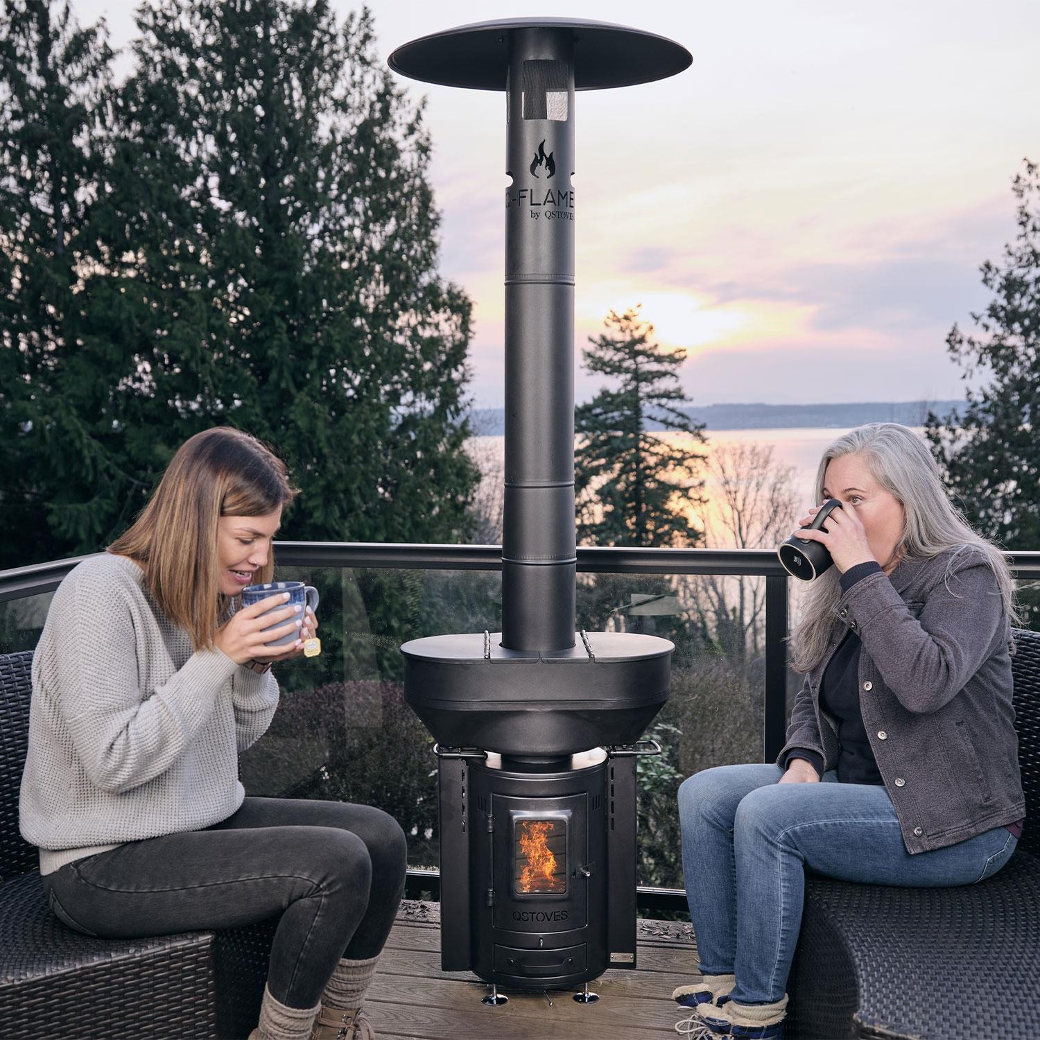 Qstoves Q-FLAME 30-inch Outdoor Wood Pellet Patio Heater