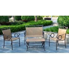 International Caravan Valencia 4-Person Resin Wicker Patio Conversation Set - Matte Brown image