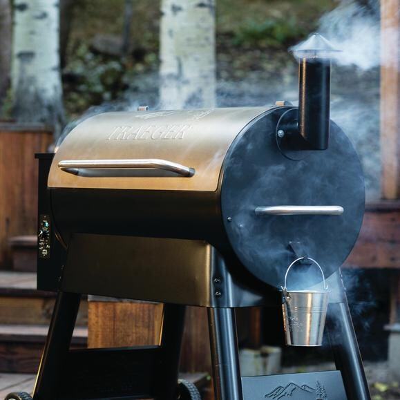 Traeger Pro Series 22 Bronze Pellet Grill On Cart - Lifestyle thumbnail