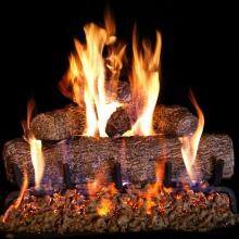 Peterson Real Fyre 30-Inch Live Oak Gas Log Set With Vented G4 Burner - Match Light