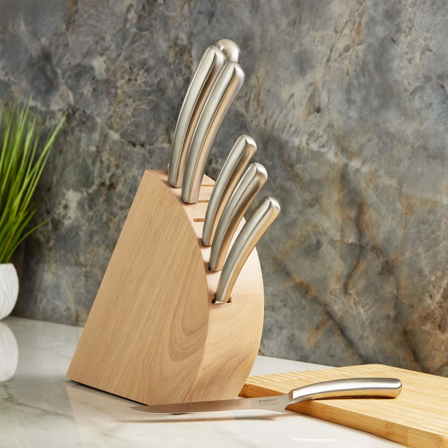 BergHOFF Concavo 9 Pc Cutlery Set w/ Wood Block & Sharpener thumbnail