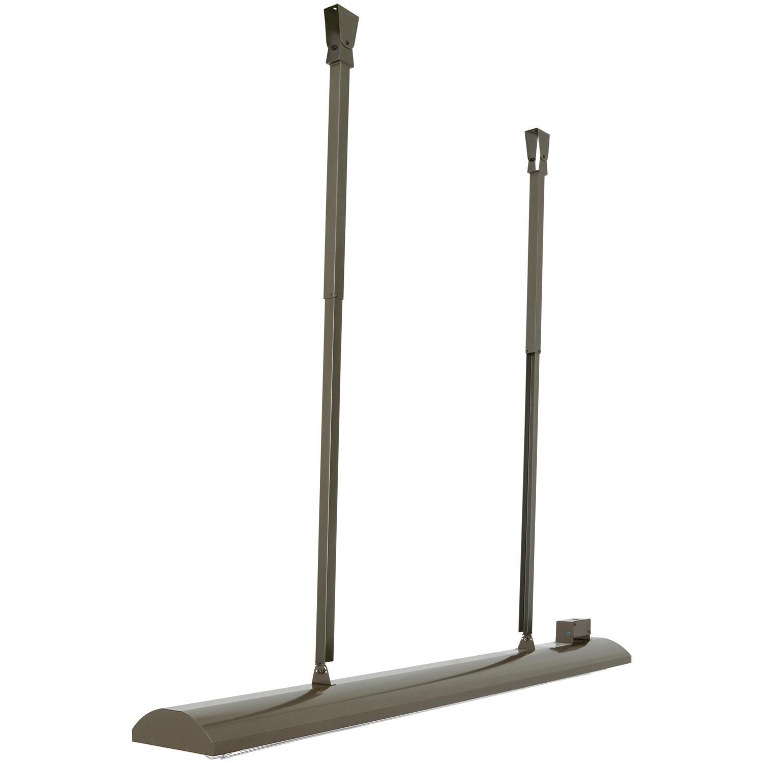 Infratech 13 1246WH Drop Pole Mount Assembly (Assembly Only - Heater Not Included) - Bronze - Heater Angled Downward thumbnail