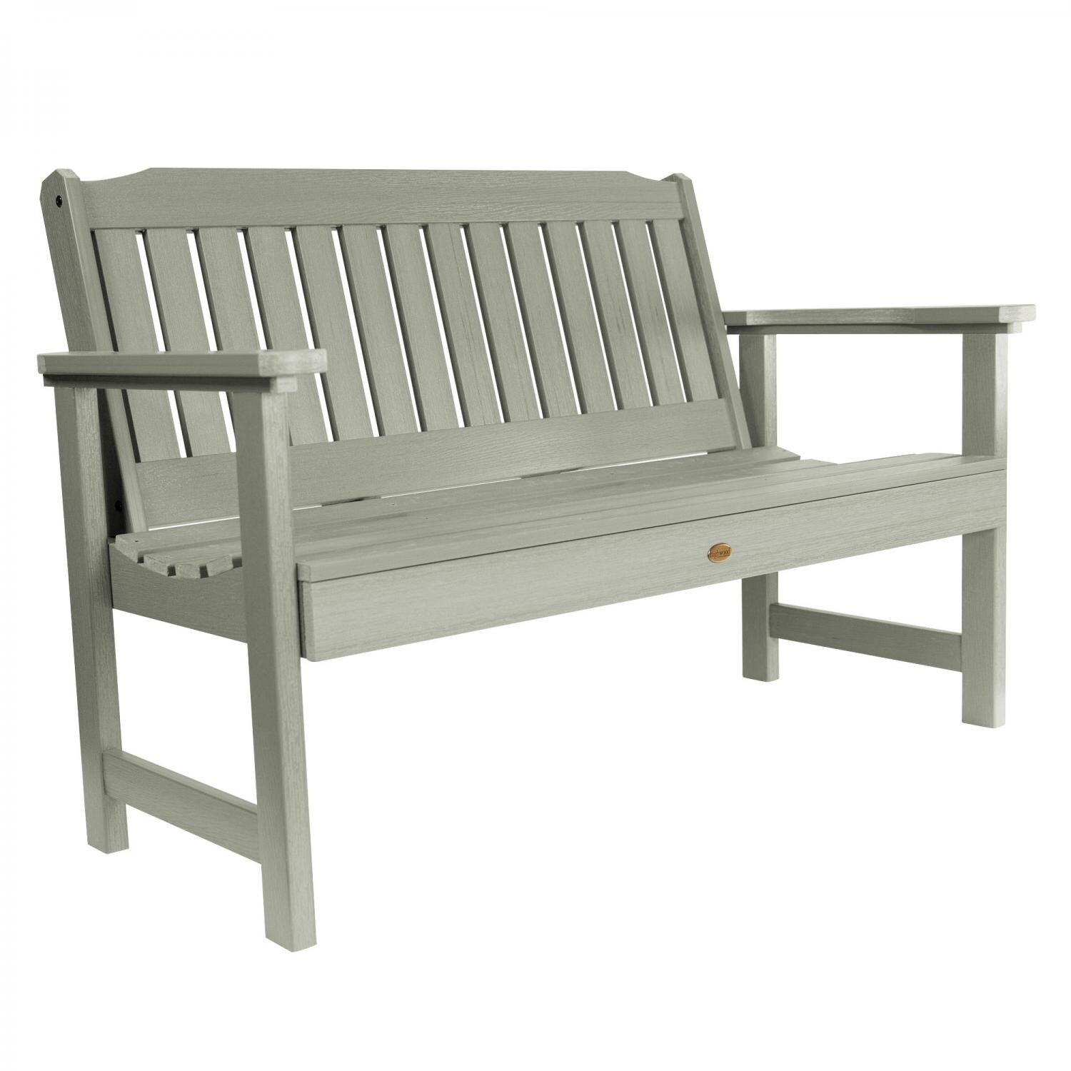 Lakeview 4-Foot Hart Lane Garden Bench - Eucalyptus - On White thumbnail