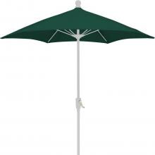 FiberBuilt 9 Ft. Aluminum Market Patio Umbrella With Crank Lift - Forest Green image