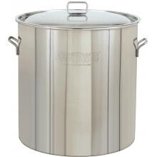 Bayou Classic Pots With Vented Lid 122 Quart Stainless Steel Stock Pot image
