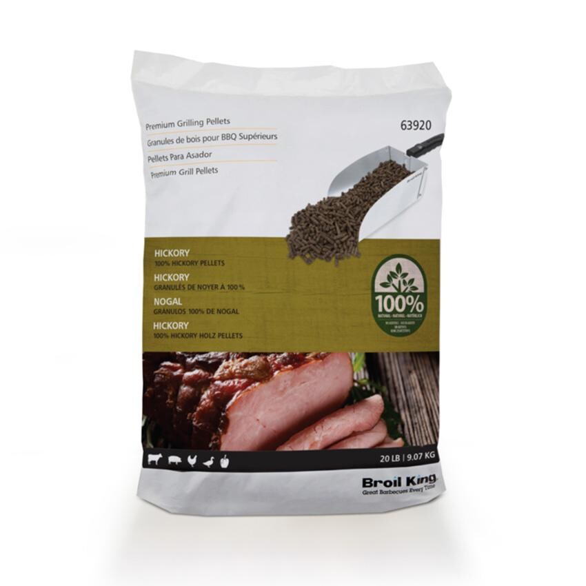 Broil King Hickory Pellets - 20 Lbs - 63920 - Pellets - White Background thumbnail