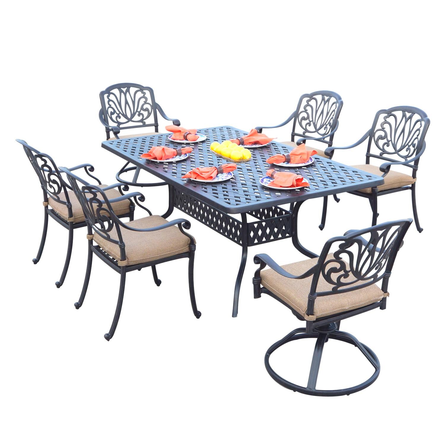 Darlee Elisabeth 7 Piece Cast Aluminum Patio Dining Set thumbnail