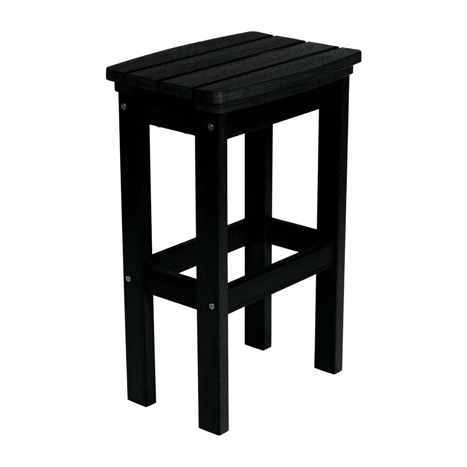 Hart Lane Polyresin Bar Stool in Black By Lakeview Outdoor Designs - White Background thumbnail