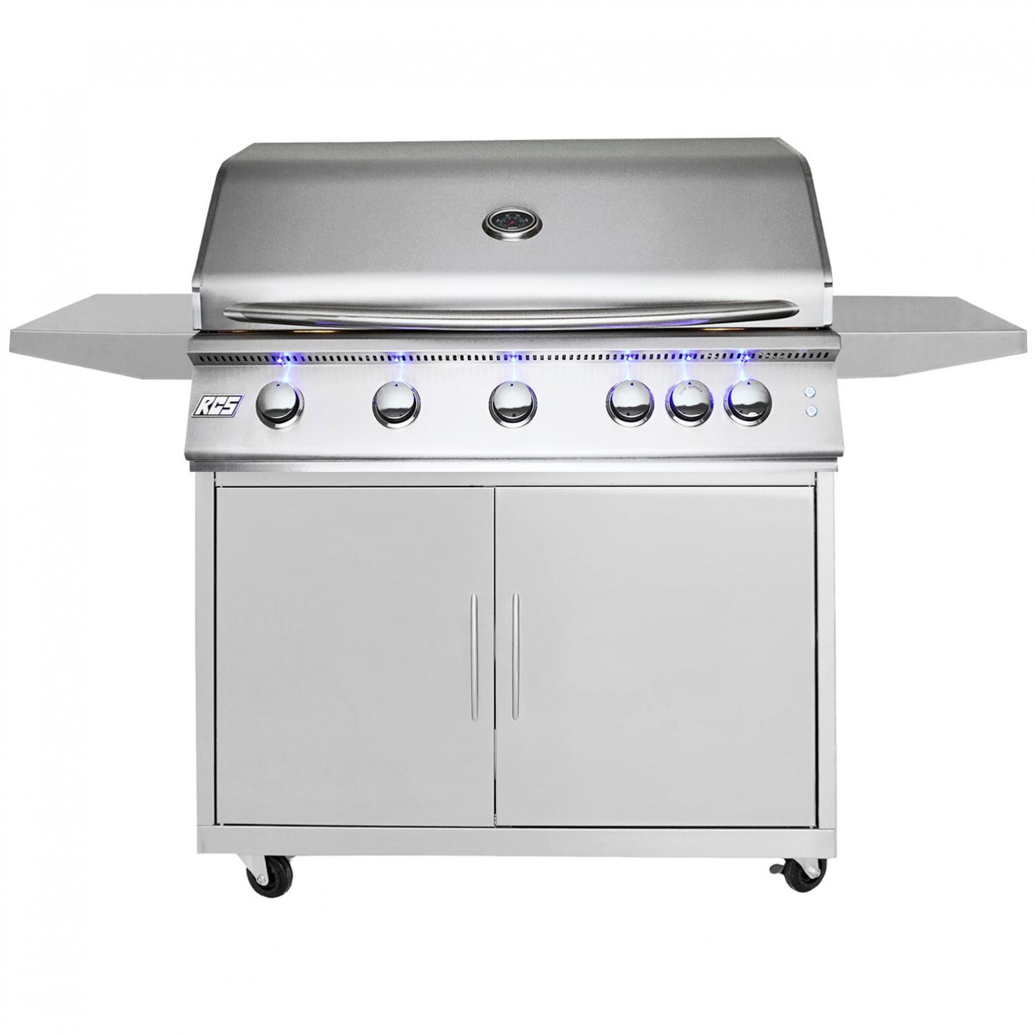 RCS Premier Series 40-Inch 5-Burner Propane Gas Grill With Rear Infrared Burner & Grill Lights image