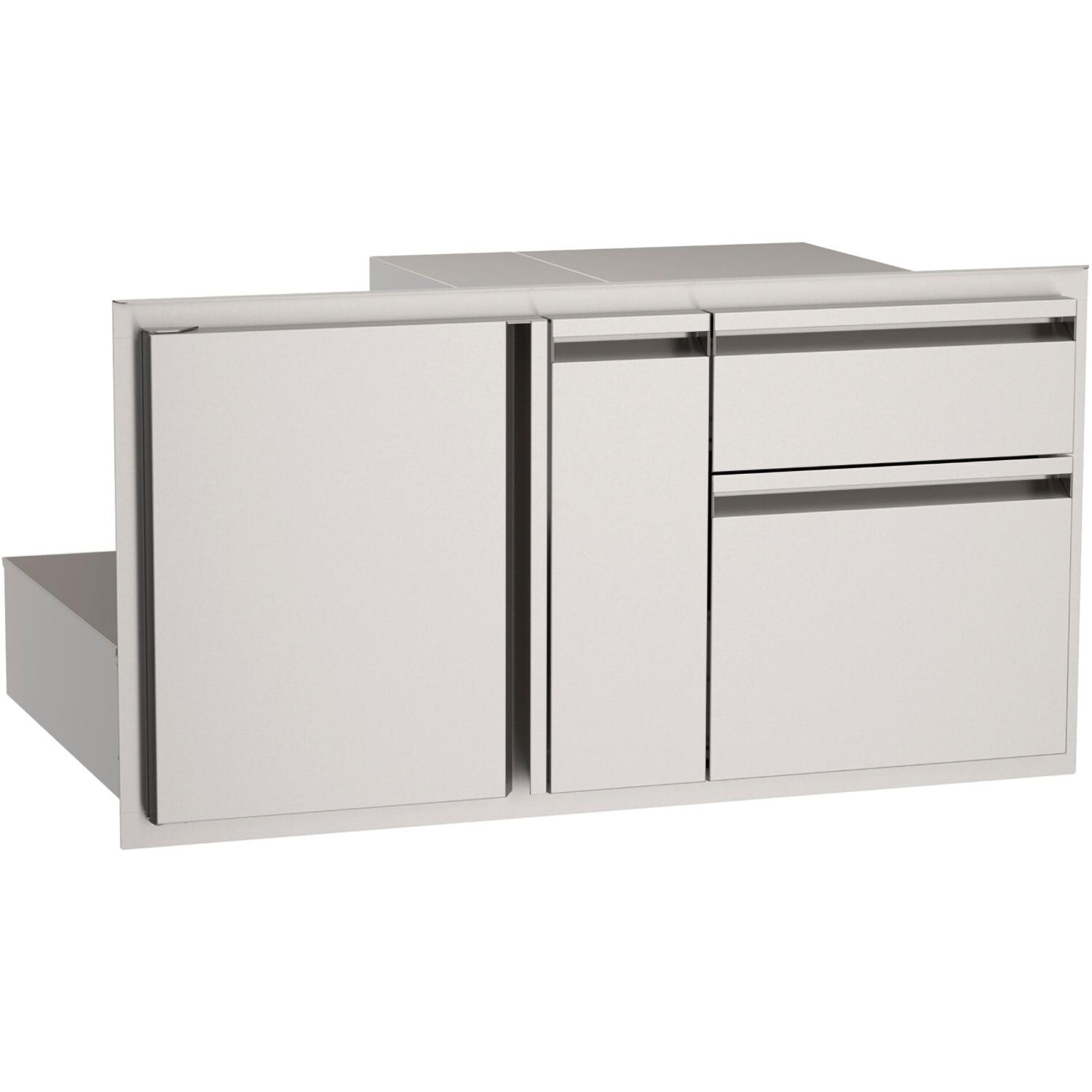 American Outdoor Grill AOG36ADP 36.5-in Door w/ Double Drawer & Platter Storage - Door & Drawer Combo - White Background thumbnail