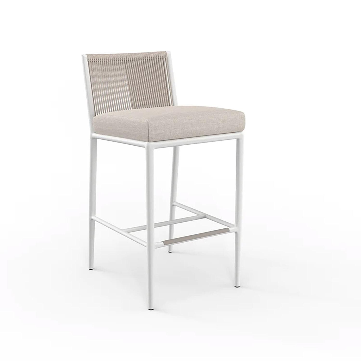 Sabbia Aluminum Counterstool in Echo Ash by Sunset West - White Background thumbnail