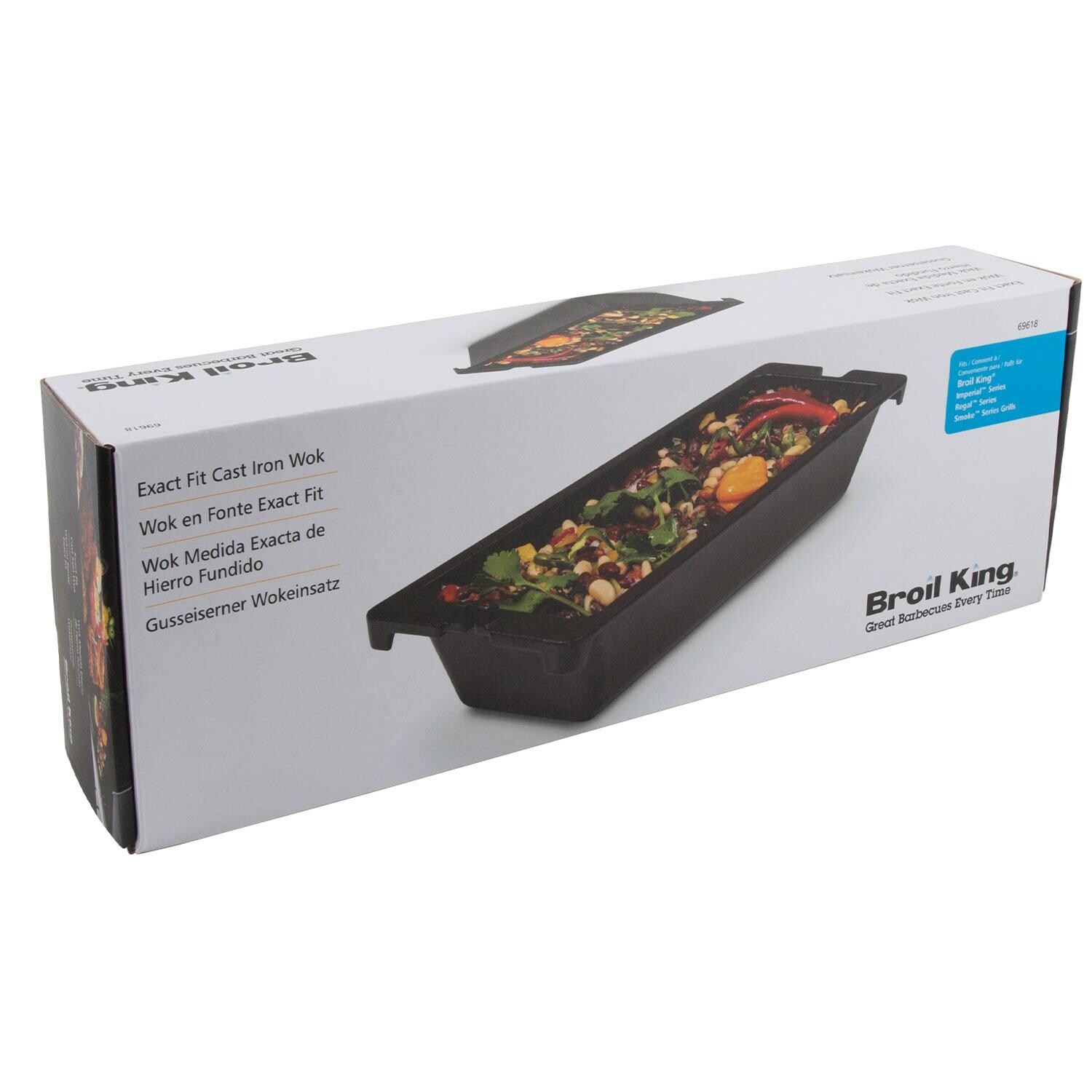 Broil King 69618 Imperial/Regal Cast Iron Wok - Packaged - Right View - White Background thumbnail