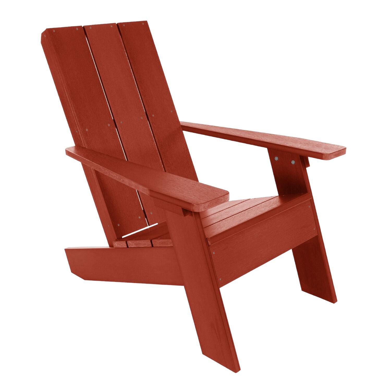 Lakeview Classical Cove Modern Adirondack Chair - Rustic Red - On White thumbnail