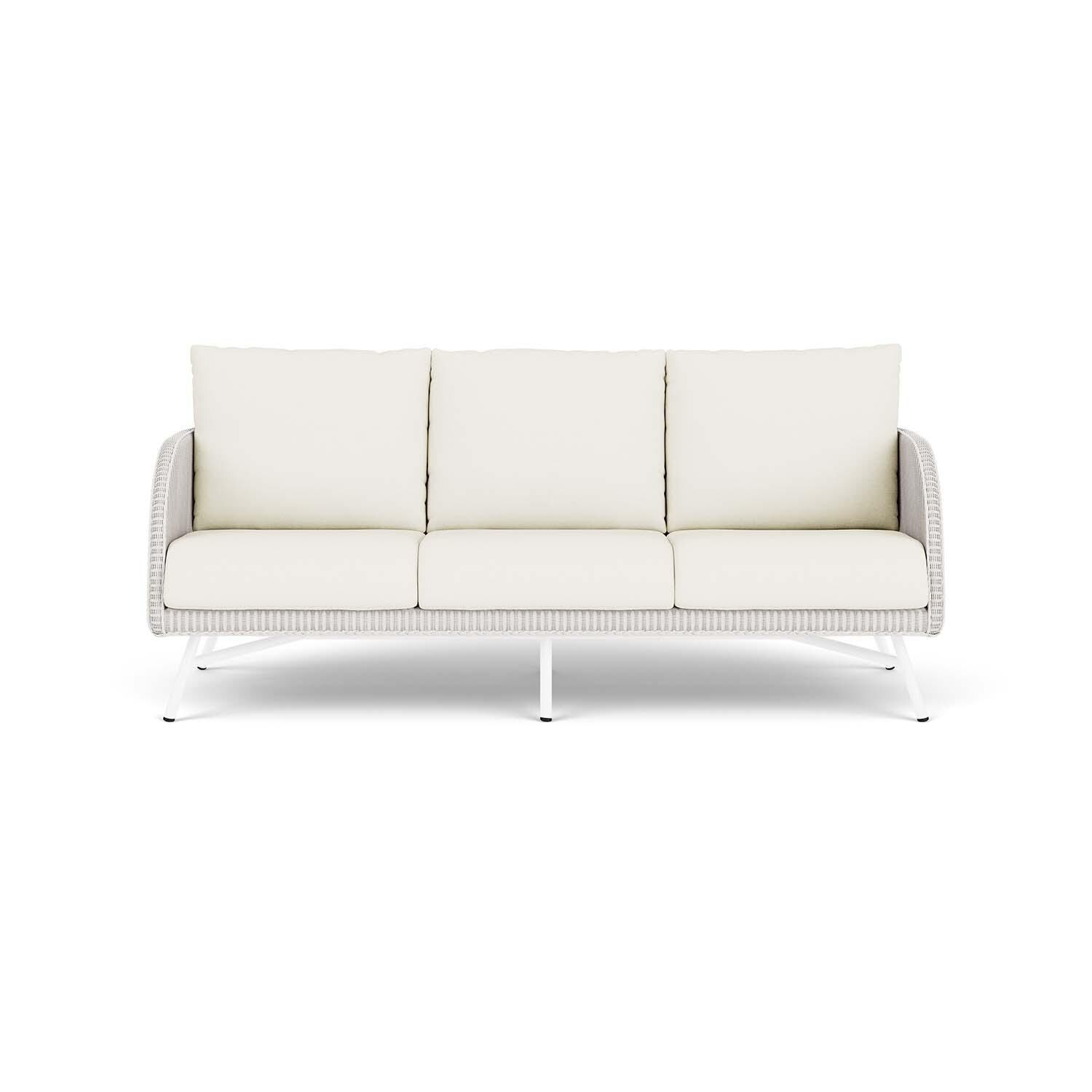 Lloyd Flanders Essence Sofa W/Sailcloth Salt Fabric - White Finish thumbnail