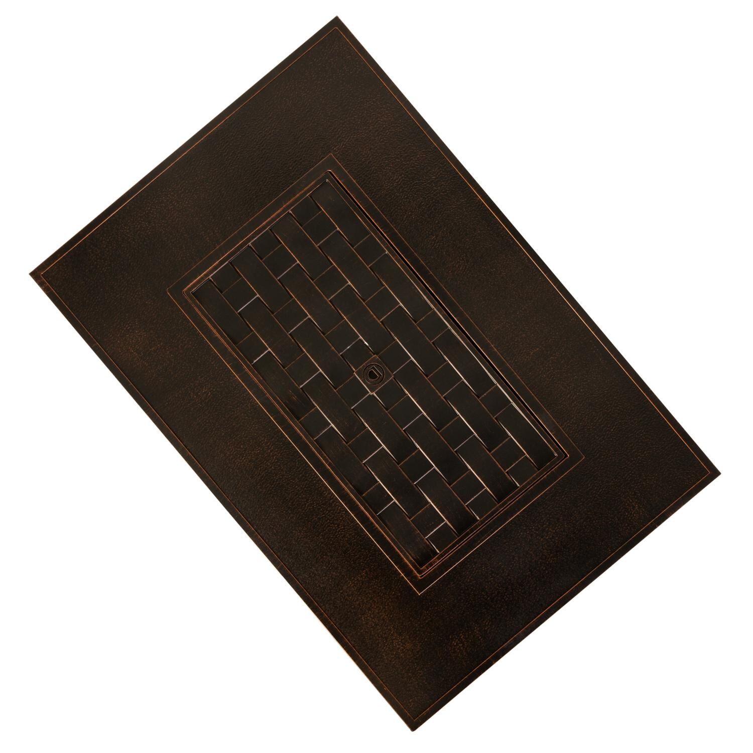 Ultimate Patio SC62745 Magnolia Way 48-Inch Rectangular Aluminum Propane Fire Pit Table - Top View thumbnail