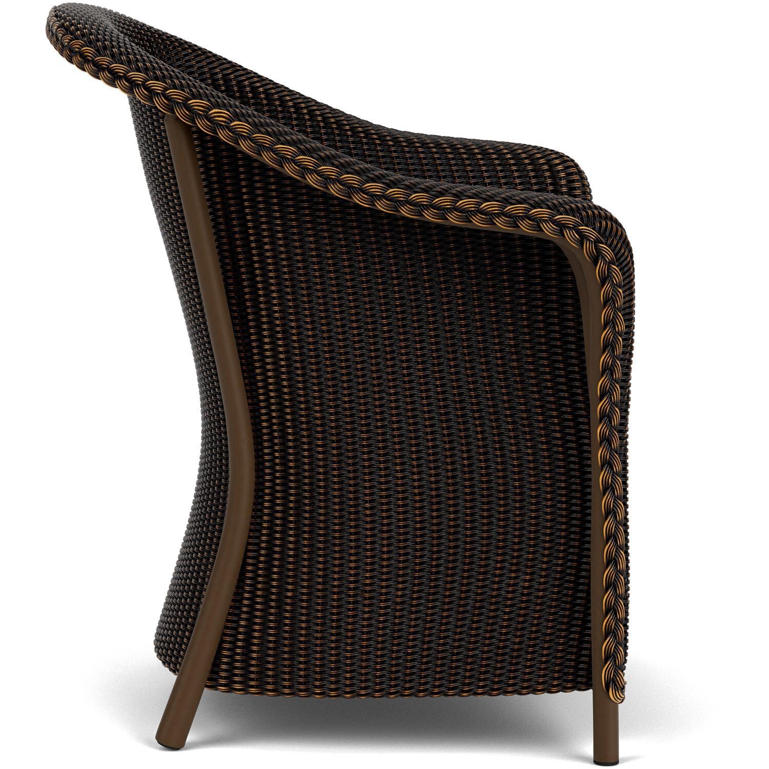 Lloyd Flanders Reflections Dining Armchair W/ Padded Seat in Mink Finish - Side thumbnail