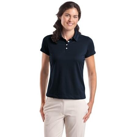 Nike Golf Ladies Dri-Fit Pebble Texture Polo Shirt - Midnight Navy