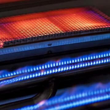 American Muscle Grill 36-Inch Built-In Gas Grill - Burners Lit (Shown With Infrared Burner - Not Included) thumbnail