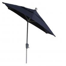 FiberBuilt 9 Ft. Aluminum Market Patio Umbrella W/ Crank Lift & Tilt - Navy Blue image