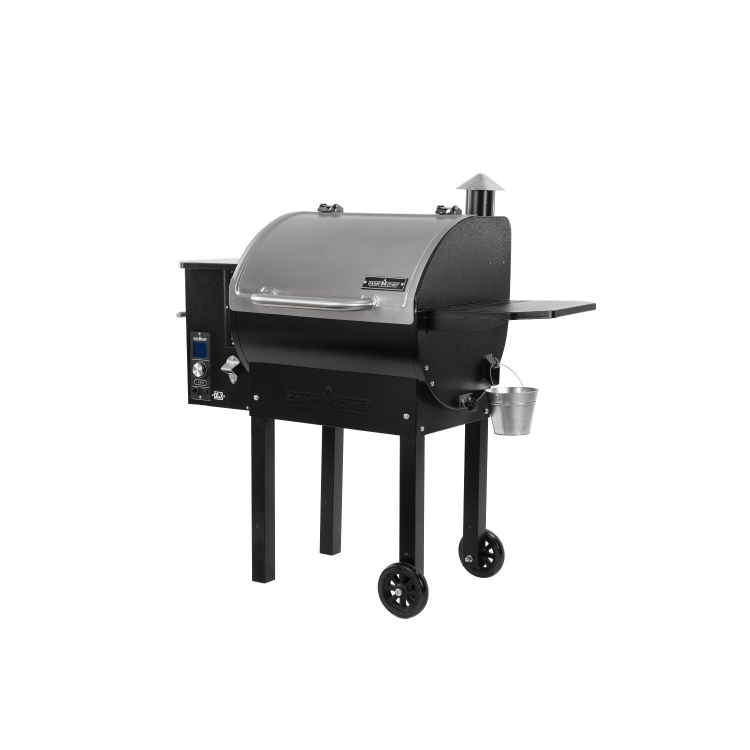 Camp Chef PG24S SmokePro DLX Pellet Grill On Cart - Stainless - Left View thumbnail