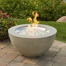 The Outdoor GreatRoom Company Cove 29-Inch Round Natural Gas Fire Pit Bowl with 20-Inch Crystal Fire Burner - Natural Grey - Ships As Propane With Conversion Fittings - CV-20-NG