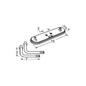 Stainless Steel Oval Twin, Centered, 3 Inch Offset Burner 19002-79302