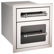 Fire Magic Echelon Black Diamond 14-Inch Double Access Drawer With Soft Close - 53802HSC image