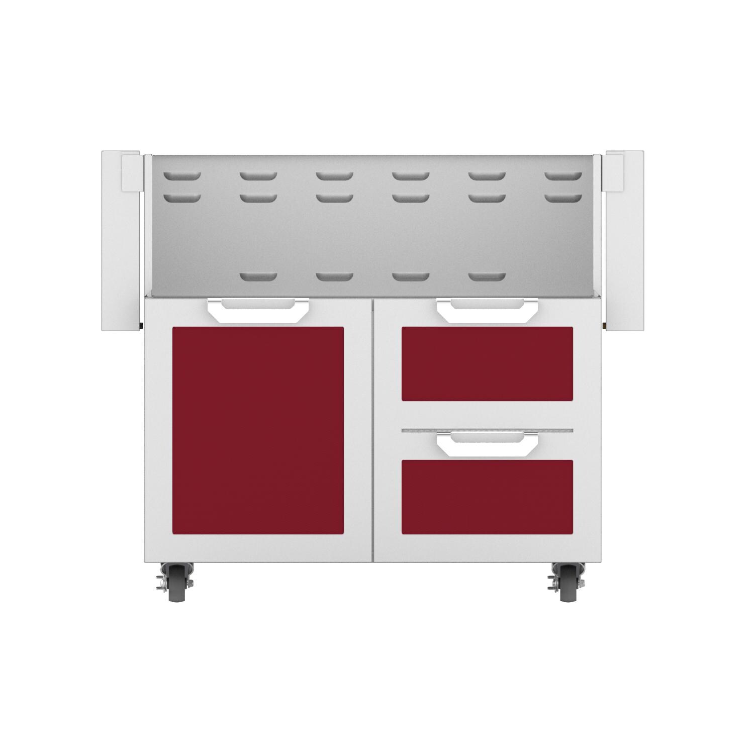 Hestan Double Drawer And Door Tower Cart For 36-Inch Gas Grill - Tin Roof - GCR36-BG