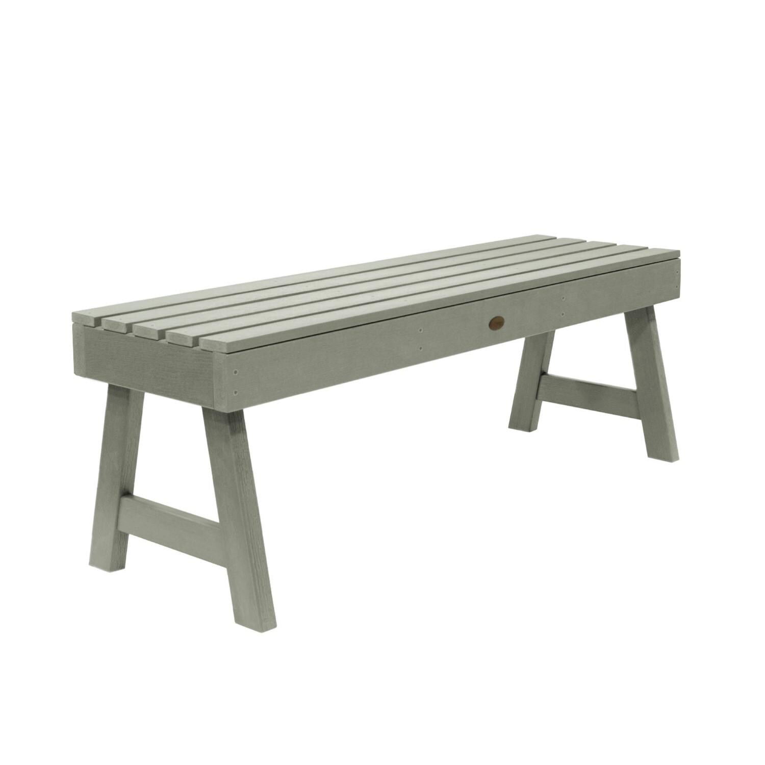 Lakeview Elm Pointe 4-Foot Garden Bench - Eucalyptus - On White thumbnail