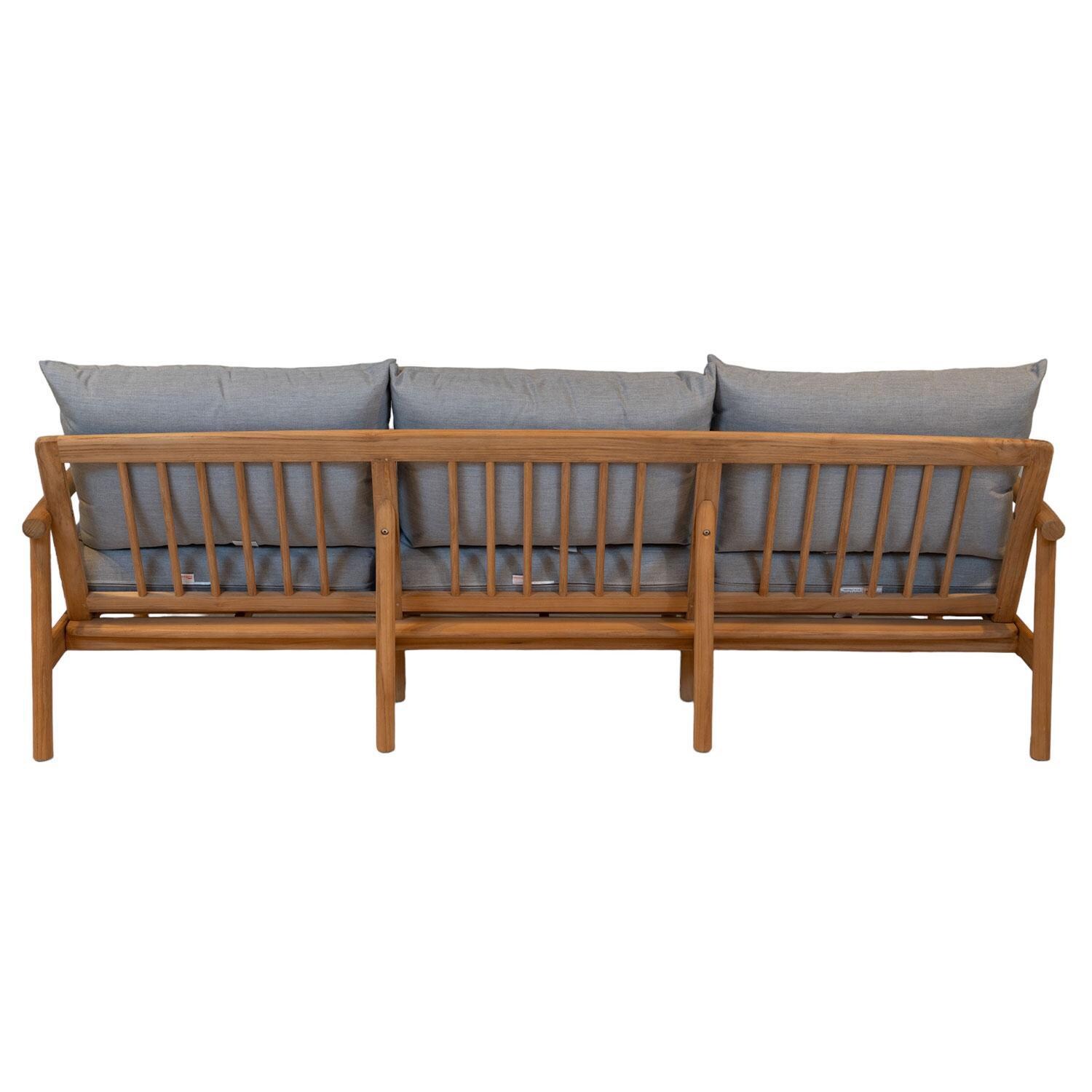 Seville Sofa w/ Granite Cushions by Royal Teak Collection - Rear View - White Background