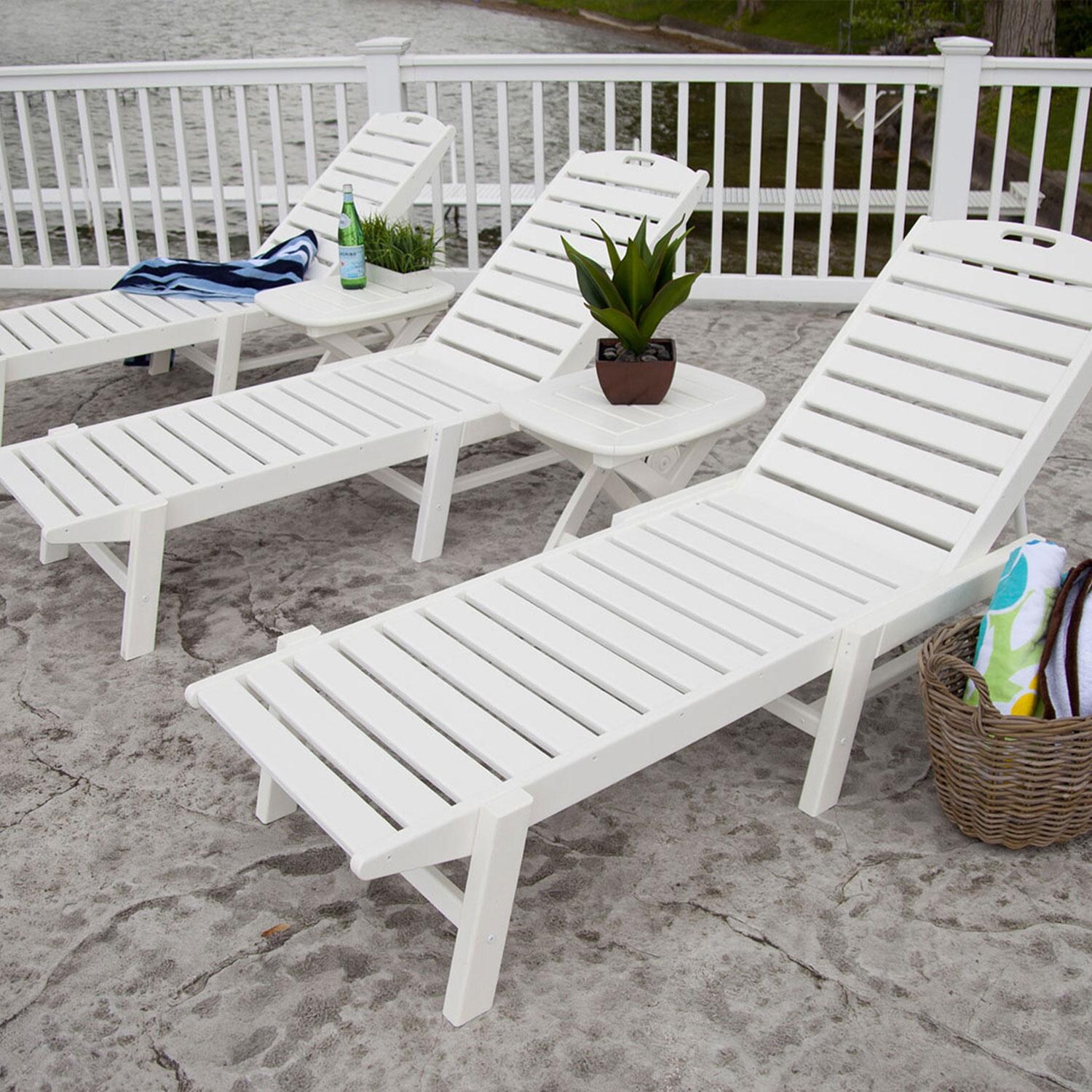POLYWOOD Nautical Chaise - Chaise Lounges - By The Pool - Lifestyle thumbnail