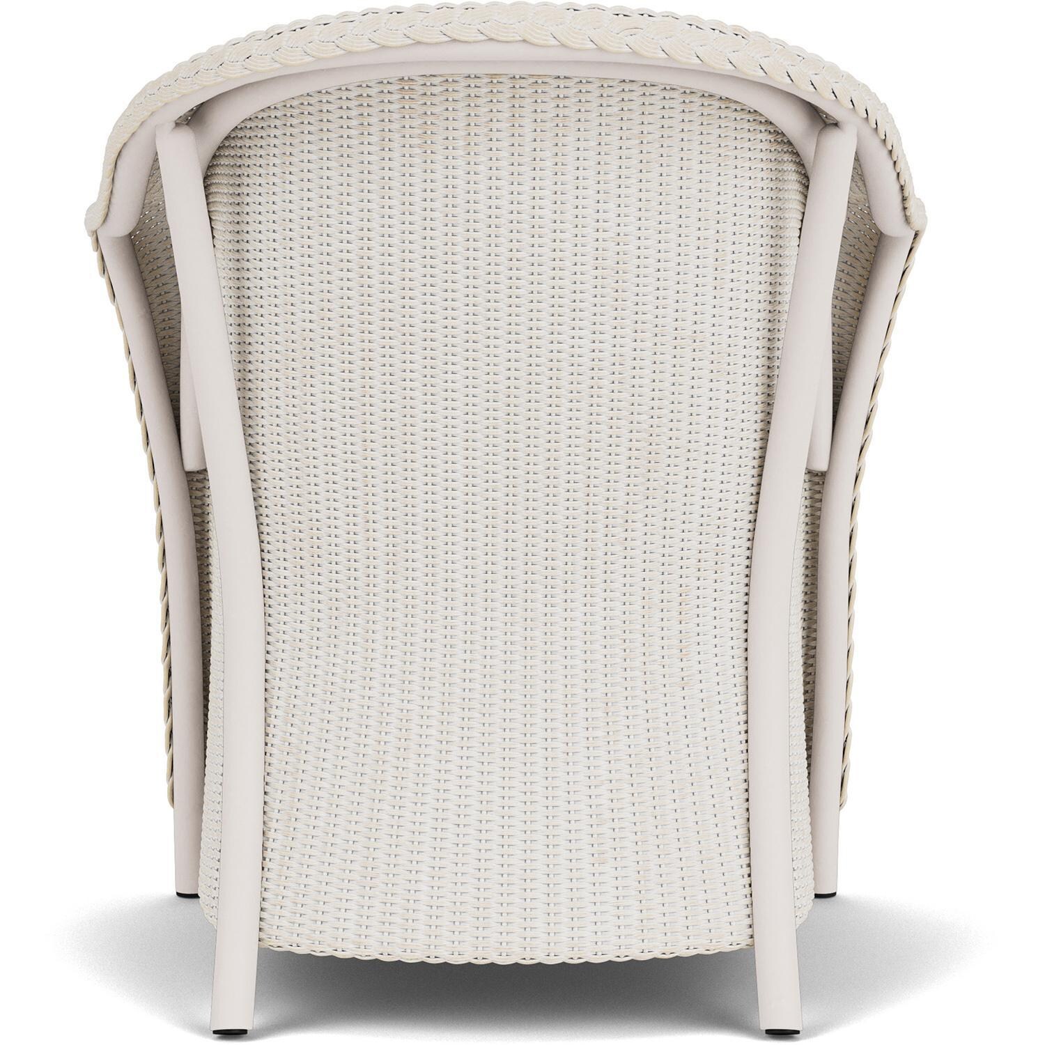 Lloyd Flanders Reflections Dining Armchair W/ Padded Seat in Antique White Finish - Back thumbnail