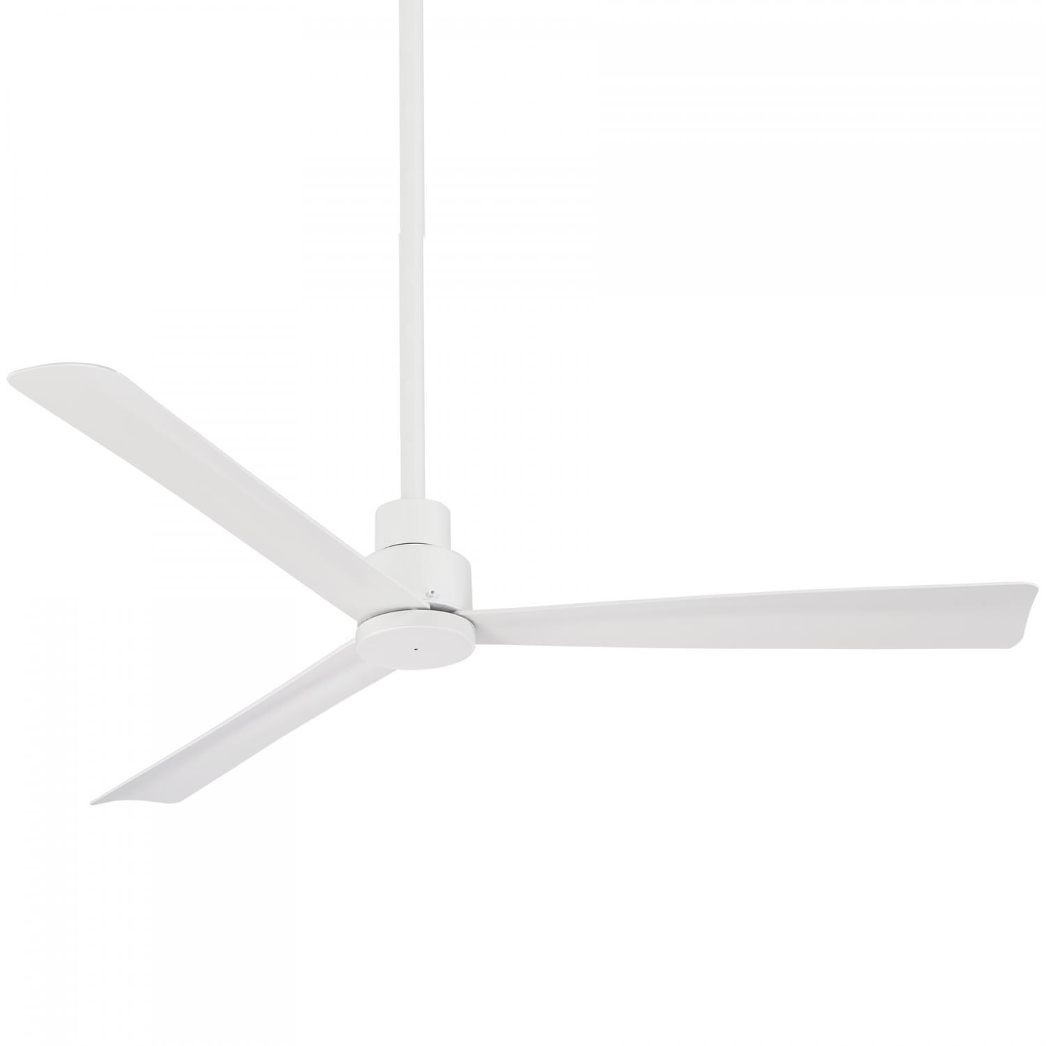 Minka-Aire F787-WHF Simple 52-Inch 3-Blade Ceiling Fan in Flat White Finish w/ Flat White Blades thumbnail
